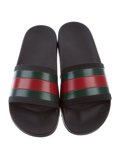 Gucci web slide sandals